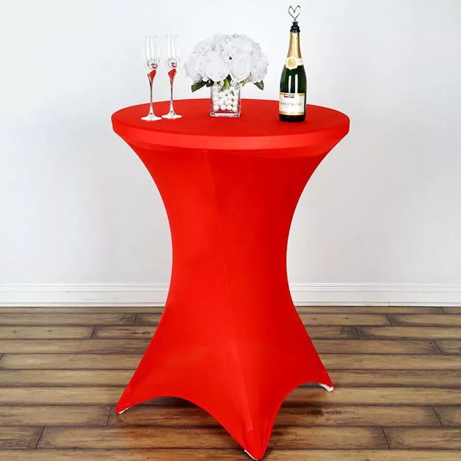 Housses de mange-debout rouge 80 cm